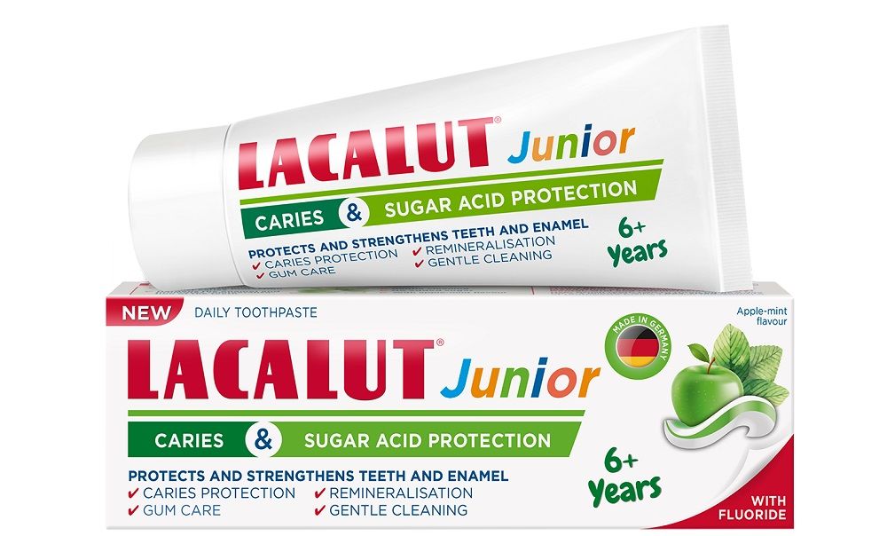 Lacalut Junior Детска паста за зъби против кариес 6+ г 55 мл