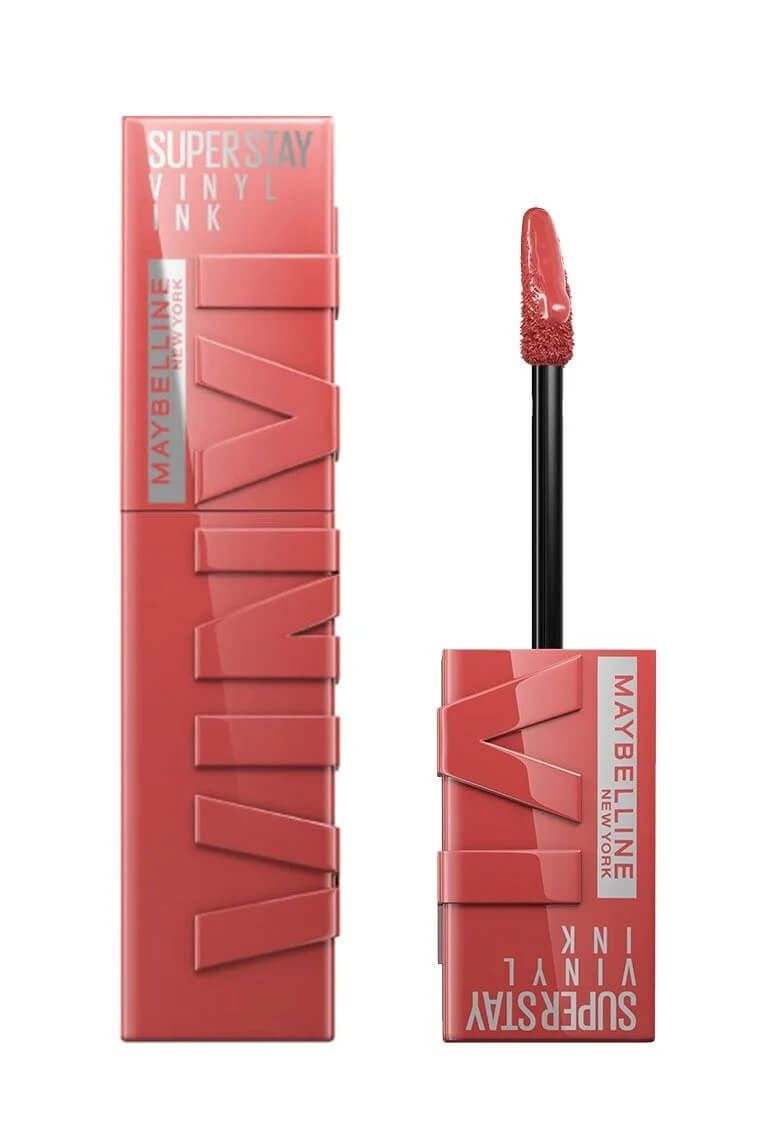 Maybelline Superstay Vinyl Ink Дълготрайно течно червило с блестящ ефект 115 Peppy