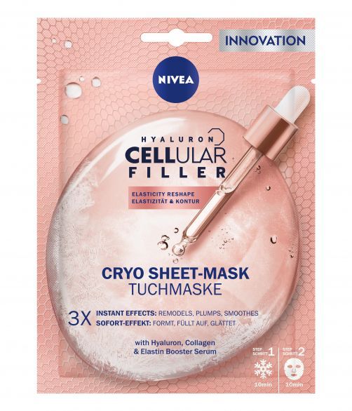 Nivea Cellular Filler Elasticity Reshape Cryo 10-минутна биоразградима лист маска за лице 1 бр