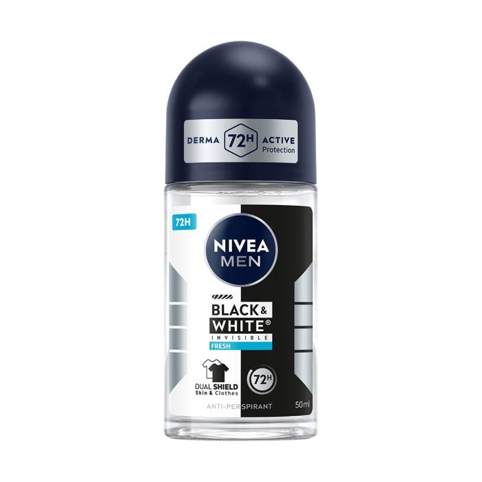 Nivea Men Black & White Invisible Fresh Дезодорант рол- он против изпотяване за мъже 50 мл