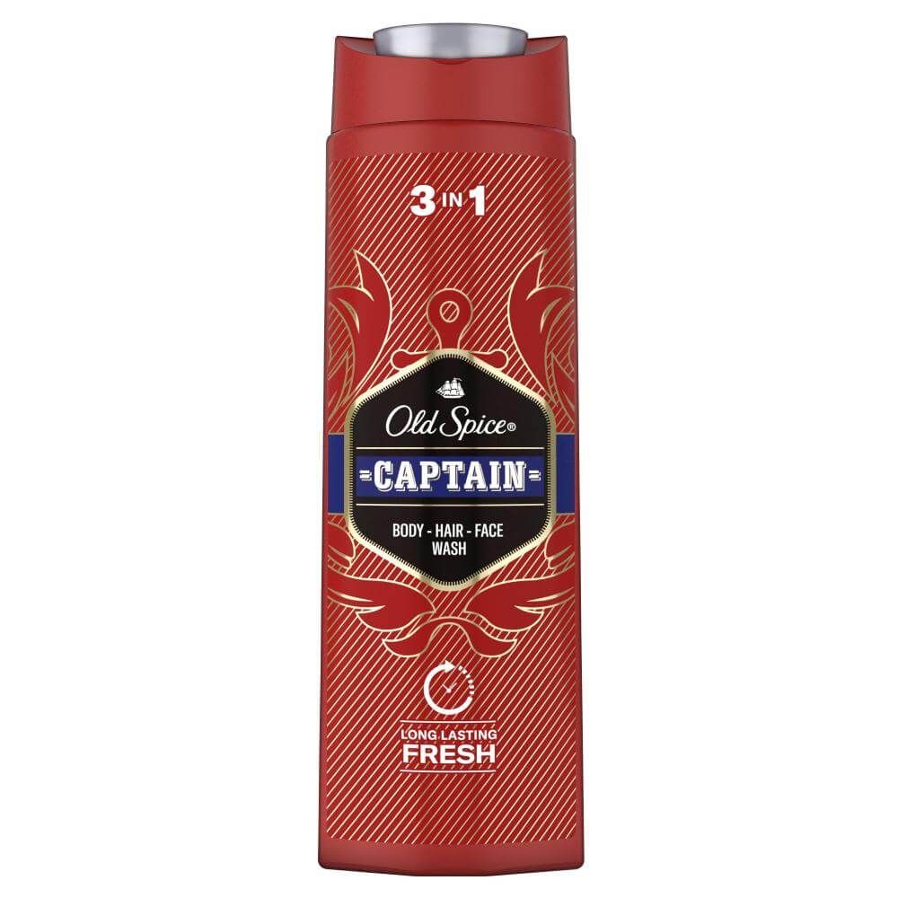 Old Spice Captain Душ гел за коса и тяло 3в1 400 мл
