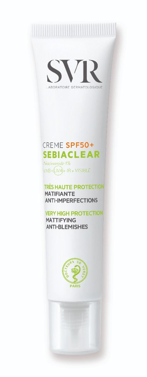 SVR Sebiaclear Хидратиращ крем за мазна и акнеична кожа SPF50+ 40 мл