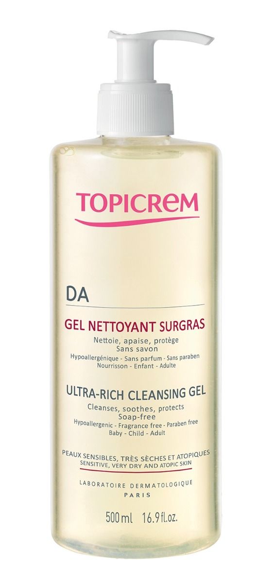 Topicrem DA Ultra–Rich Cleansing Gel за много суха кожа склонна към атопия 500 мл