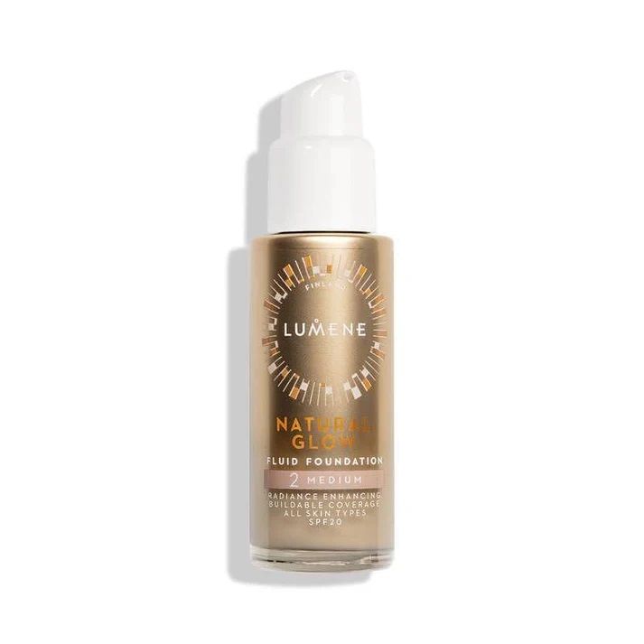 LUMENE VEGAN NATURAL GLOW MEDIUM Озаряващ флуид SPF 20 №2,  30мл.