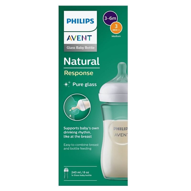 Avent Natural Response Шише с биберон с поток 3, 3-6М 240 мл