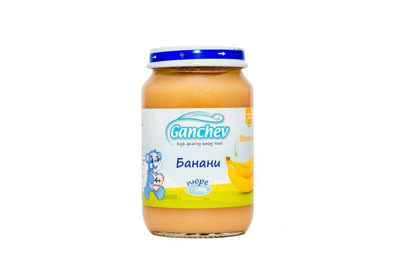 Ganchev Пюре банани 4М+ 190 гр