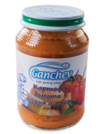 Ganchev Пюре картофи, домати и капия с масло 4М+ 190 гр