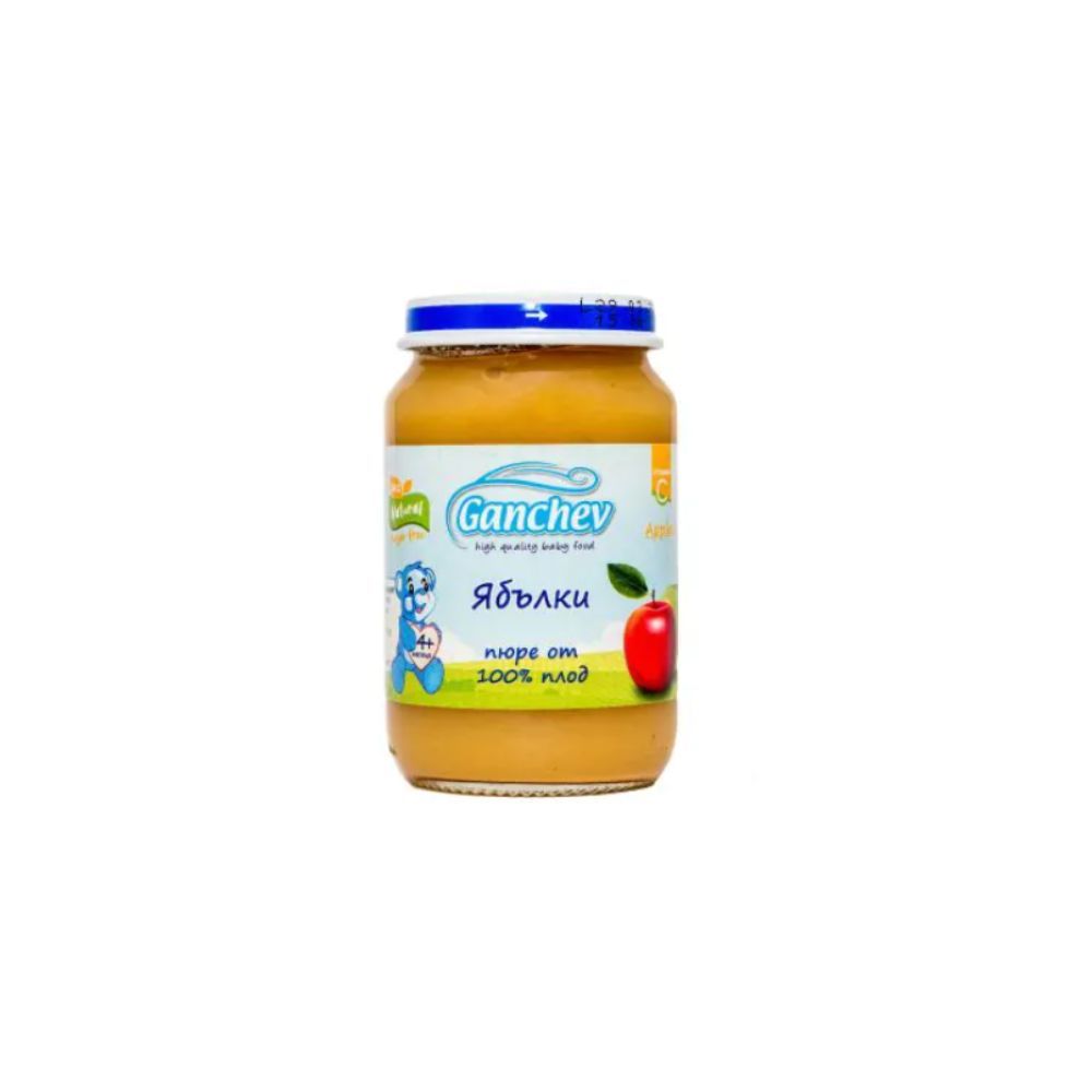 Ganchev Пюре ябълки, 100% плод 4М+ 190 гр