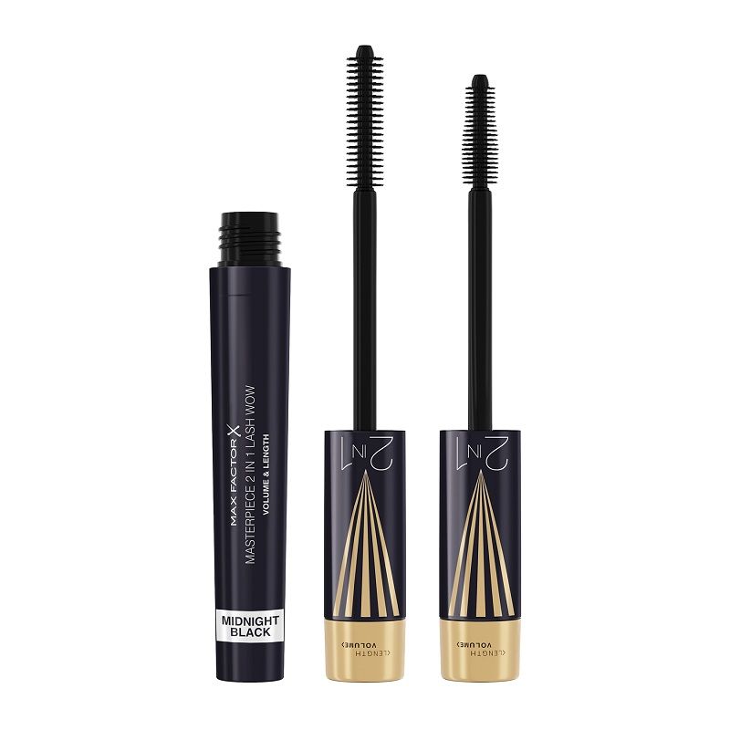 MAX FACTOR MASTERPIECE 2 IN 1 WOW MIDNIGHT BLACK Спирала за мигли, 7мл