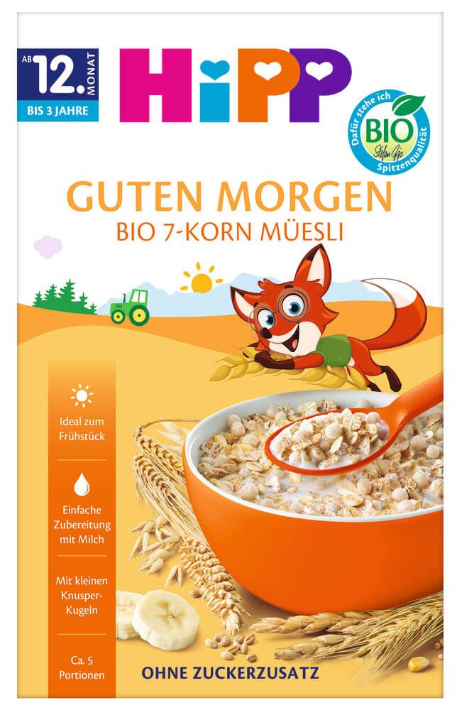 HiPP Bio 7-Korn Muesli Био мюсли 7 зърнени култури 12М+ 200 г