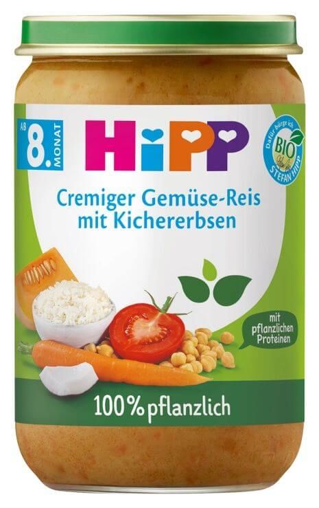 Hipp Био Зеленчуци с ориз и нахут 8М+ 220 г