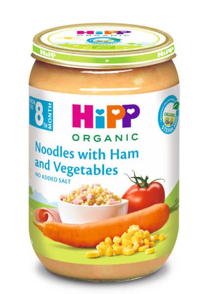 Hipp Био макарони с шунка и зеленчуци 8М+ 220 г