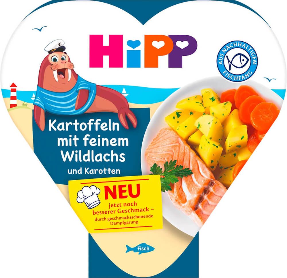 Hipp Детско меню със сьомга, картоф и морков 12М+ 250 г