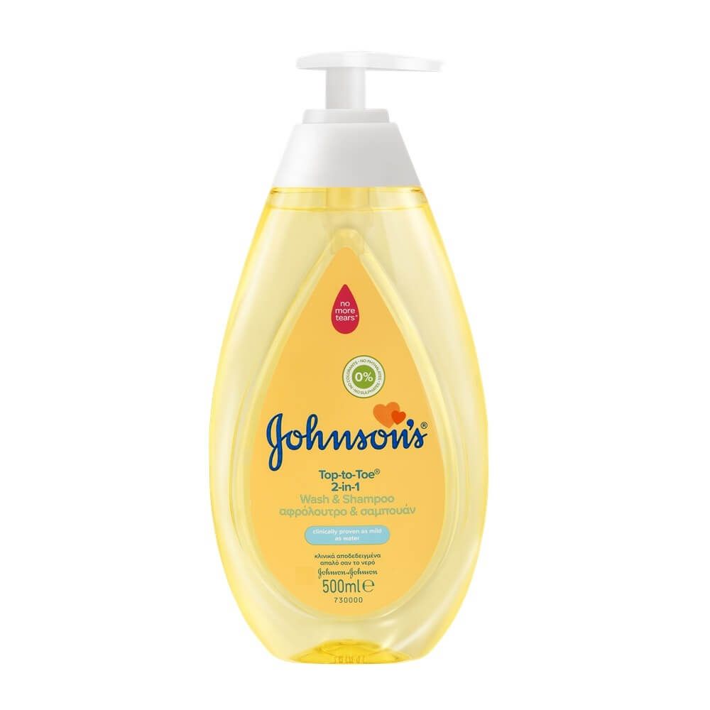 Johnson's Top-to-Toe 2в1 Шампоан за коса и тяло за бебета 500 мл