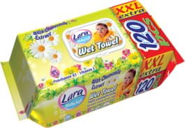 Lara Wet Towel Бебешки мокри кърпички с екстракт от лайка XXL x120 бр