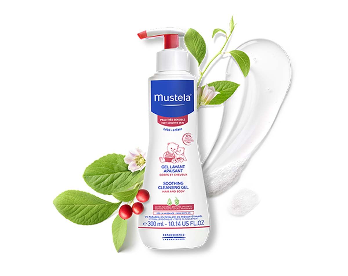 Mustela Измиващ гел за коса и тяло за много чувствителна кожа 300 мл