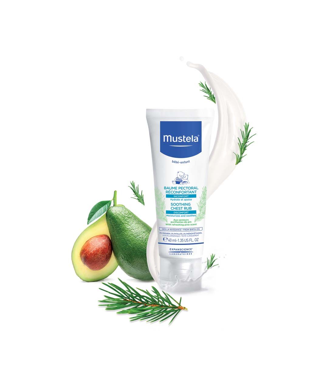 Mustela Пекторален балсам със загряващо действие преди сън 40 мл