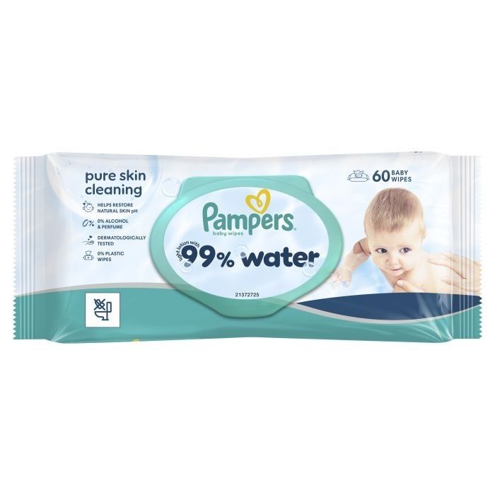 Pampers Aqua Water мокри кърпи х 60 бр