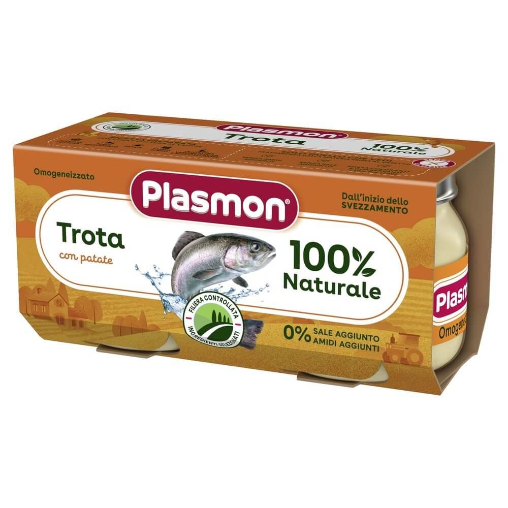Plasmon Рибно меню пъстърва с картофи за деца 6М+ 80 гр 2 бр