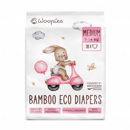 Wooden Spoon Еко пелени Medium 9-14 кг 30 бр