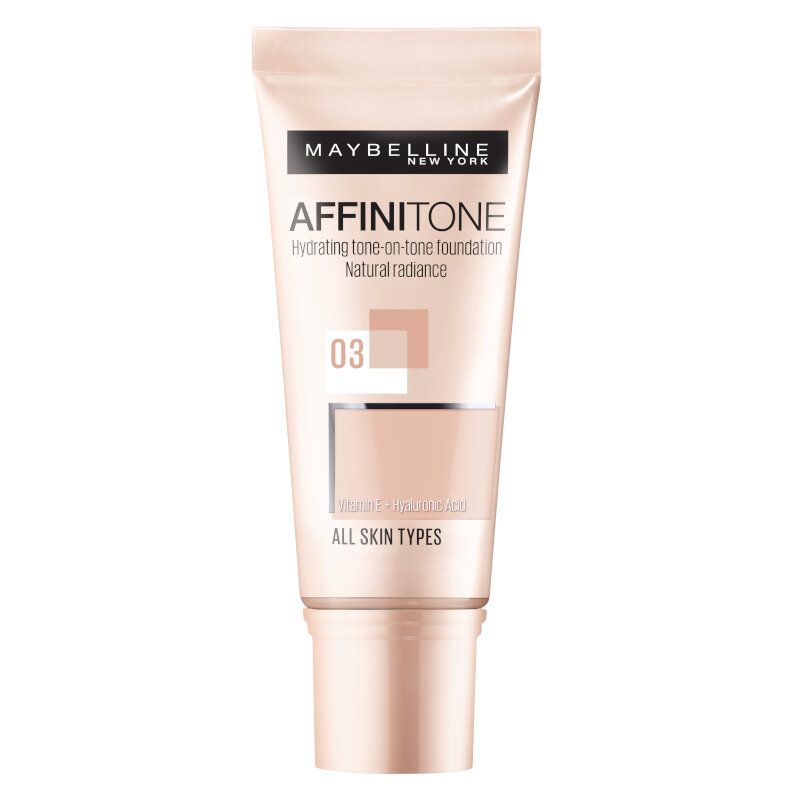 MAYBELLINE NEW YORK AFFINITONE Фон дьо тен 03 Light Sand Beige, 30мл