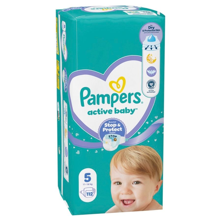 Пелени Pampers Active Baby MB размер 5, 11-16 кг, 112 бр