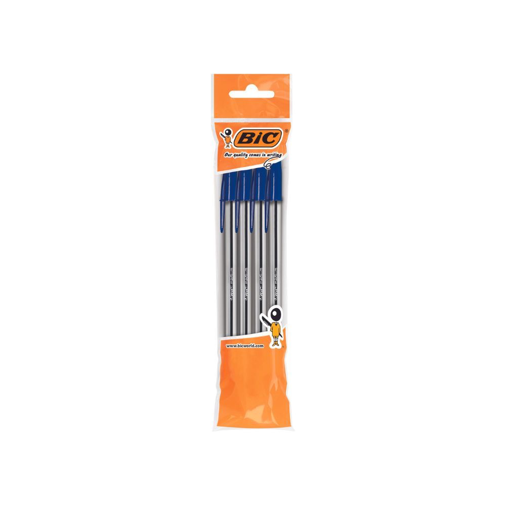 BIC Комплект химикали Cristal, Син 4 бр