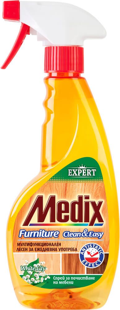 Medix Expert Furniture Clean & Easy White Lily Спрей за почистване на мебели Бяла лилия 350 мл