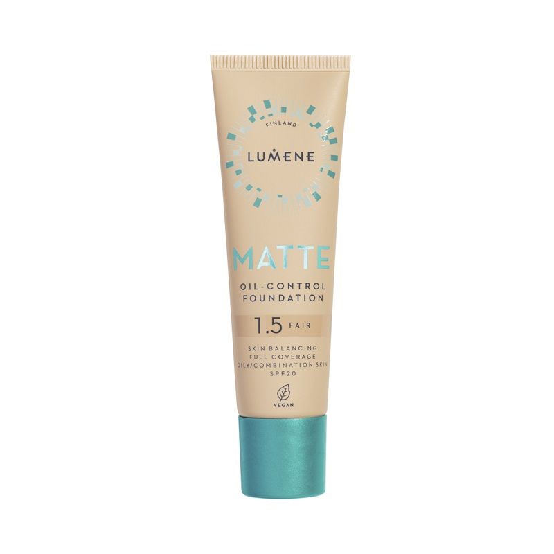 LUMENE VEGAN MATTE MEDIUM Фон дьо тен матиращ за мазна/комбинирана кожа 2, SPF 20 , 30 мл