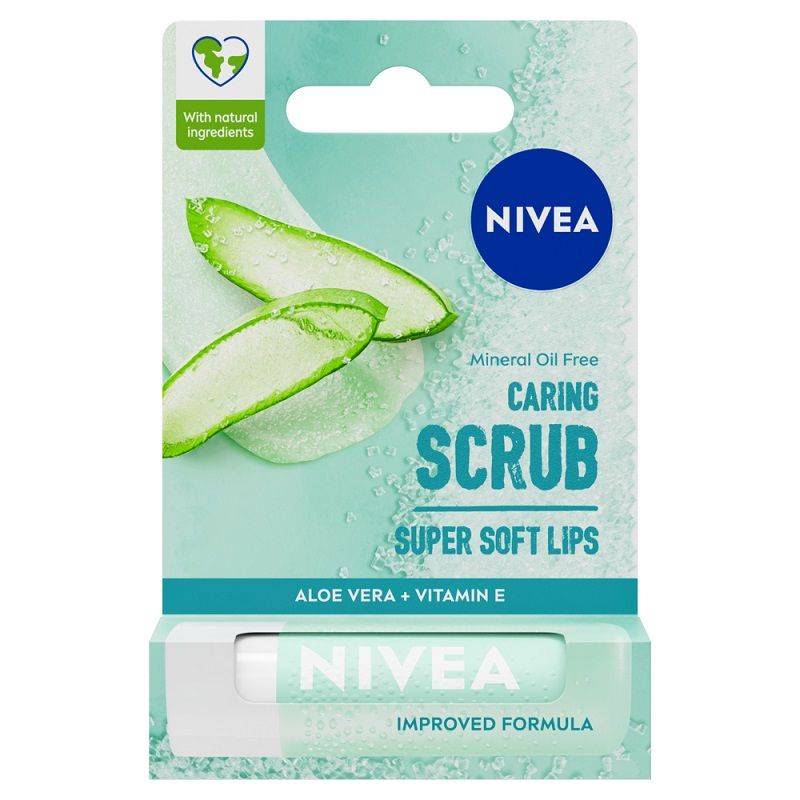 NIVEA ALOE Пилинг за устни 4,8гр