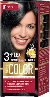 AROMA COLOR Крем-боя за коса Nr.01 Черен, 1 бр