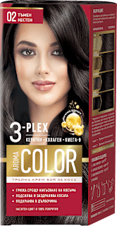 AROMA COLOR Крем-боя за коса Nr.02 Тъмен кестен, 1 бр