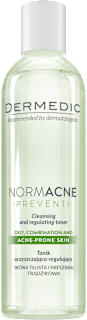 DERMEDIC Почистващ и регулиращ тонер за лице Normacne, 200 ml