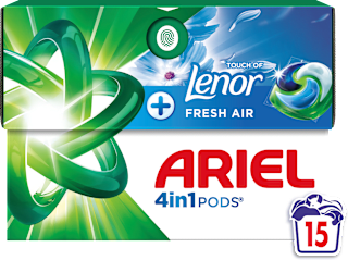 Капсули за пране Touch of Lenor, 15 пранета, 286,5 g