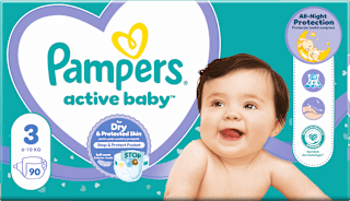 Пелени active baby, размер 3 (6-10 kg), 90 бр