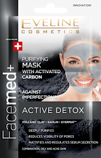EVELINE COSMETICS Маска за лице Facemed+ с активен въглен, 2 бр