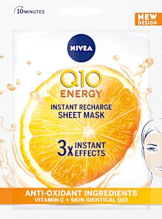 Шийт-маска за лице Q10 Energy, 1 бр