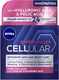 NIVEA Нощен крем против бръчки Cellular Hyaluron Filler, 50 ml