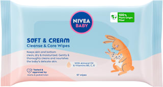 Мокри кърпи Soft & Cream, 57 бр