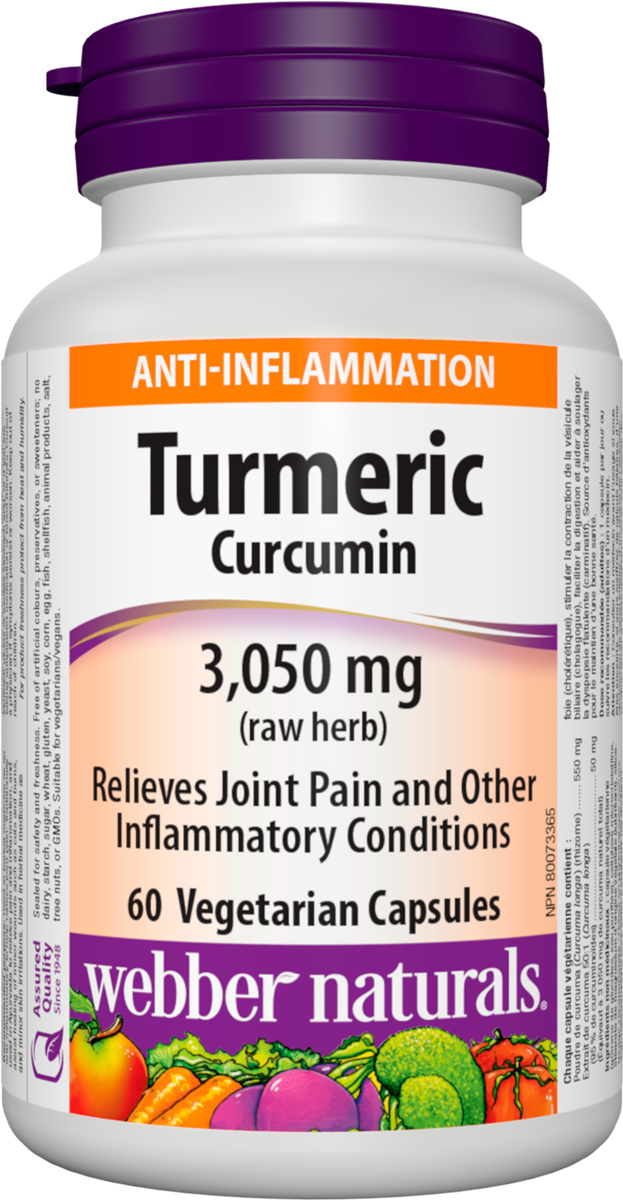 WEBBER NATURALS TURMERIC CURCUMIN 600mg Куркума силно противовъзпалително действие x 60 caps