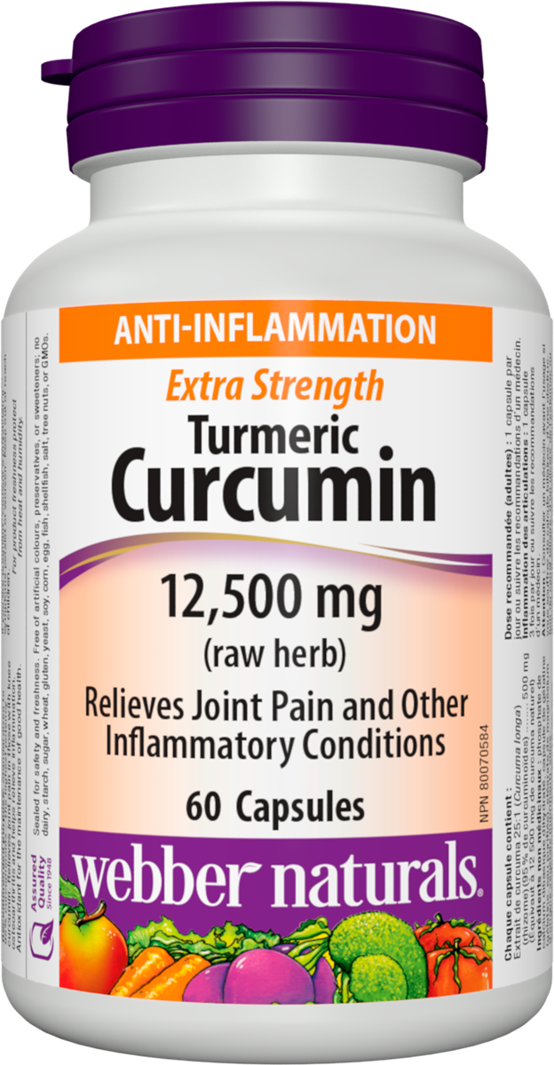 WEBBER NATURALS TURMERIC CURCUMIN 500mg Куркума силно противовъзпалително действие x 60 caps