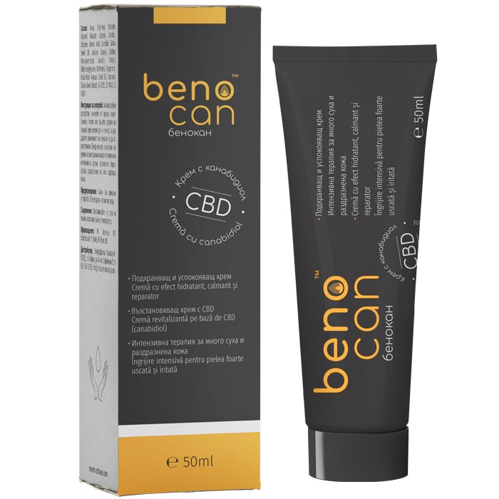 NATURPHARMA BENOCAN CBD подхранващ крем с канабидиол за суха и раздразнена кожа 50ml