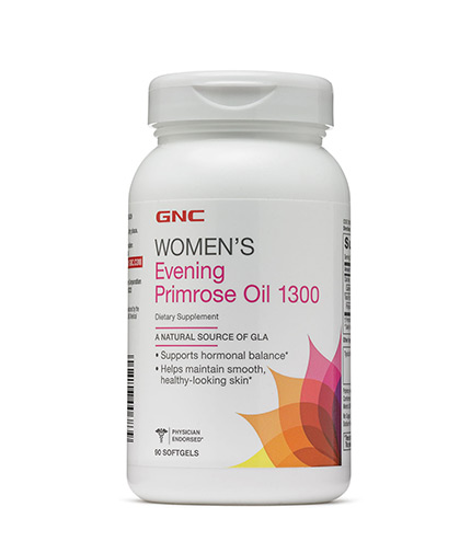 GNC EVENING PRIMROSE OIL Масло вечерна иглика 1300mg x 90caps 265628