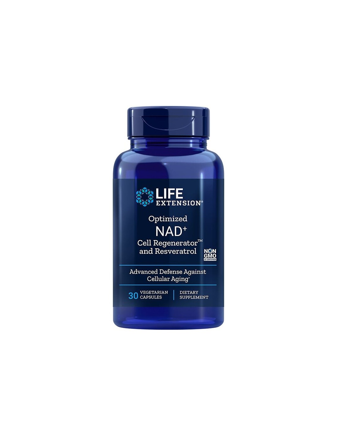 LIFE EXTENSION NAD + CELL REGENERATOR & Resveratrol Никотинамид, Рибозид и Ресвератрол Усъвършенствана защита с/у клетъчното стареене х 30 V caps