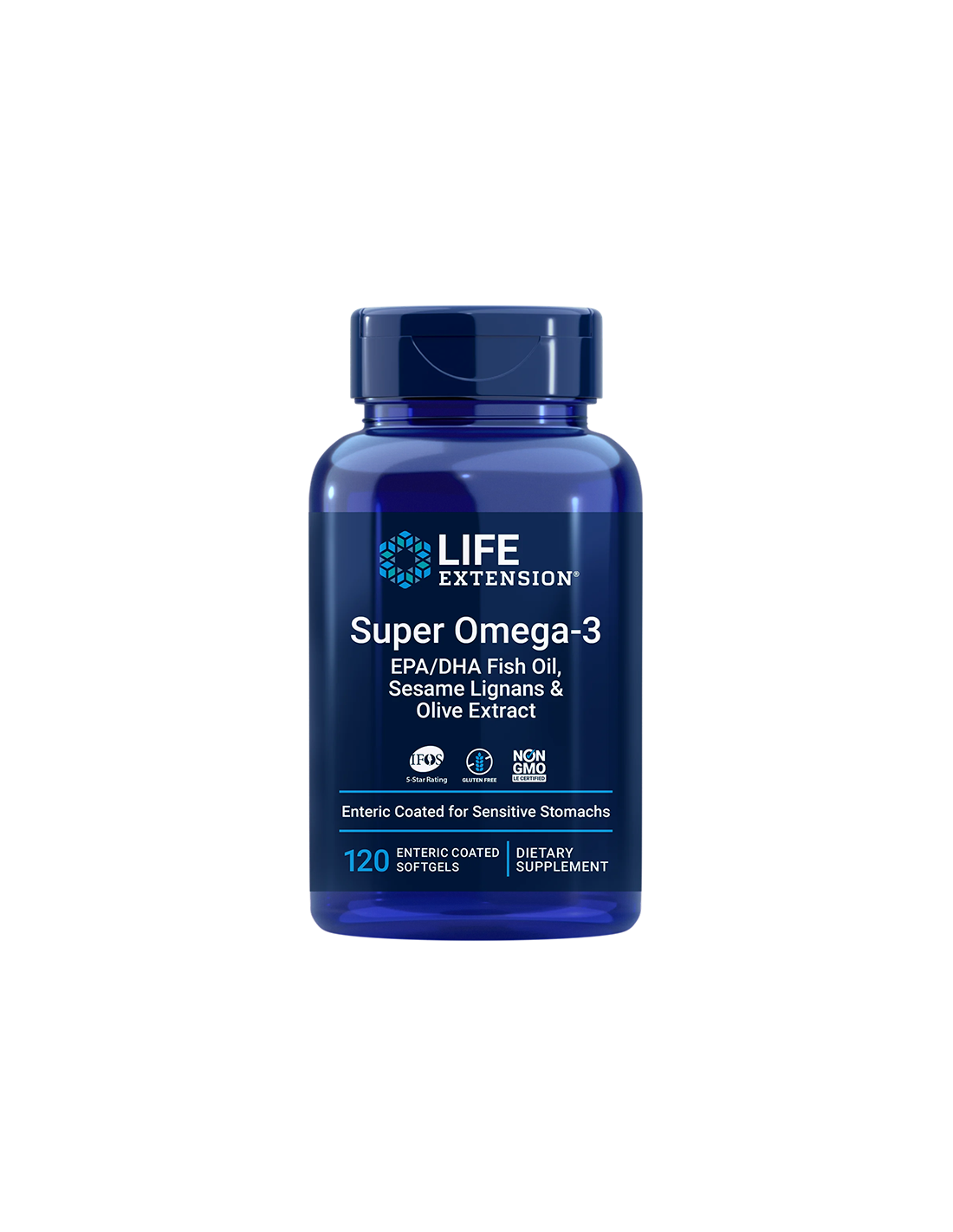 LIFE EXTENSION SUPER OMEGA-3 EPA/DHA Fish Oil,Sesame Lignans, Olive Extract Супер Омега-3 (с лигнан от сусам и екстракт от маслина) х 120 softgel caps