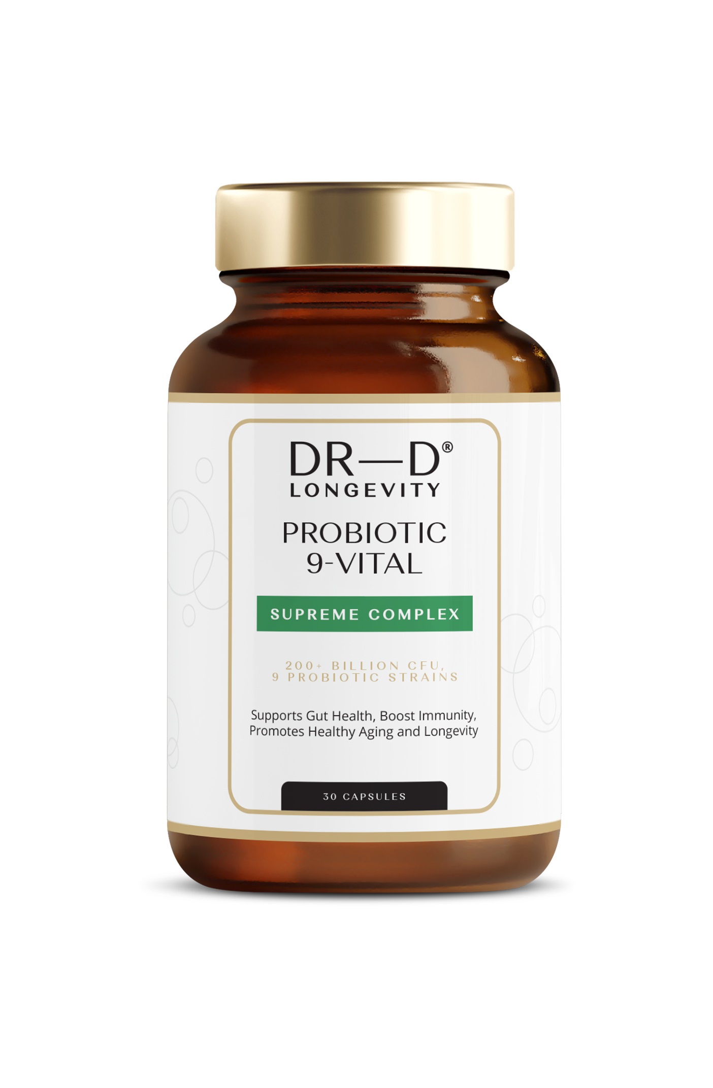 DR-D Longevity PROBIOTIC 9-VITAL Пробиотичен комплекс с 9 високоефективни и биосъвместими щама x 30 caps