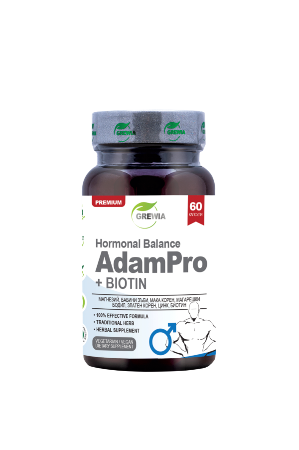 GREWIA Hormonal Balance AdamPro + Biotin за хормоните в мъжкия организъм x 60 caps