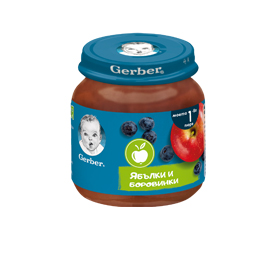 NESTLE GERBER пюре Боровинка Ябълка 125g