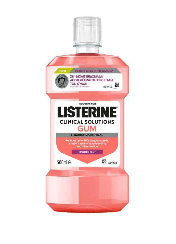 LISTERINE CLINICAL SOLUTIONS GUM вода за уста с флуорид 500ml