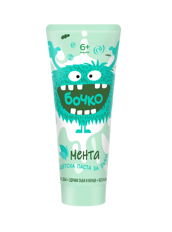БОЧКО Детска паста за зъби 6+ мента 75ml